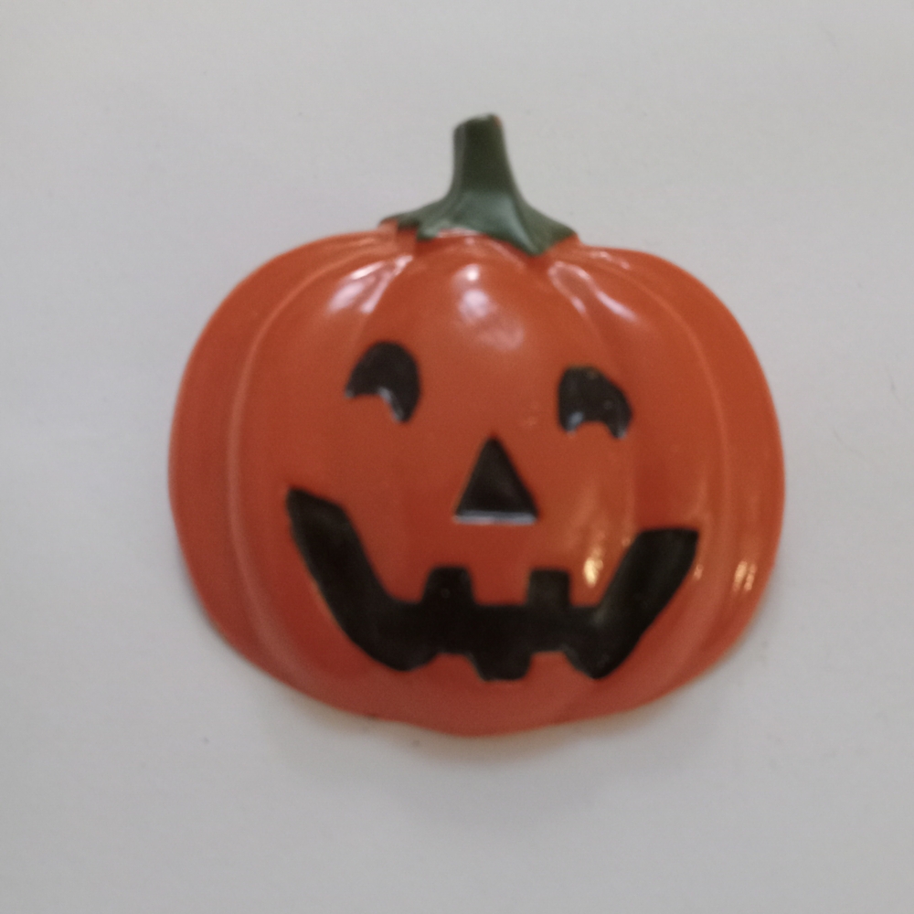 Orange Pumpkin Jack-o'-Lantern Brooch - Women Jewelry